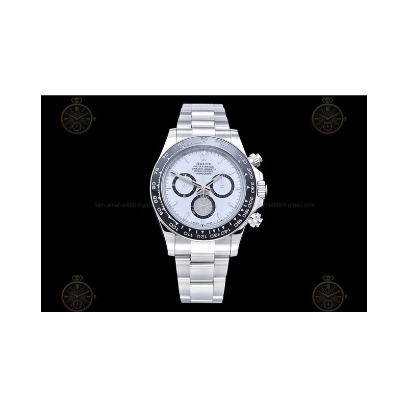 Daytona 126500LN 904L SS/Cer White/Stk FF A7750 Mod