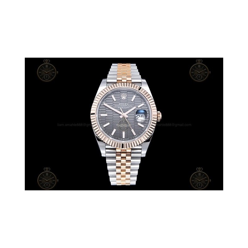 Datejust 41mm 126331 904L RG-SS/Flt/Jub Honeycomb Grey/Stk EWE A3235