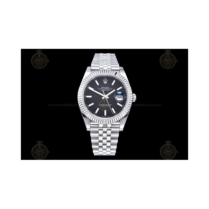 Datejust 41mm 904L SS/Flt/Jub Black/Stk EWE A3235