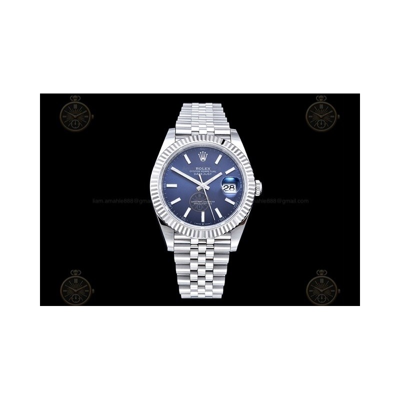 Datejust 41mm 904L SS/Flt/Jub Blue/Stk EWE A3235