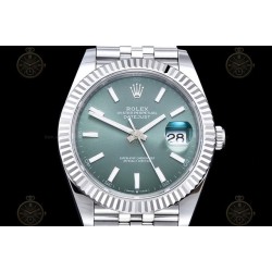 Datejust 41mm 904L SS/Flt/Jub Green/Stk EWE A3235