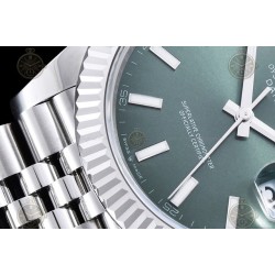 Datejust 41mm 904L SS/Flt/Jub Green/Stk EWE A3235