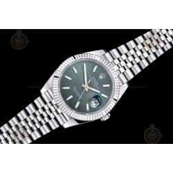 Datejust 41mm 904L SS/Flt/Jub Green/Stk EWE A3235