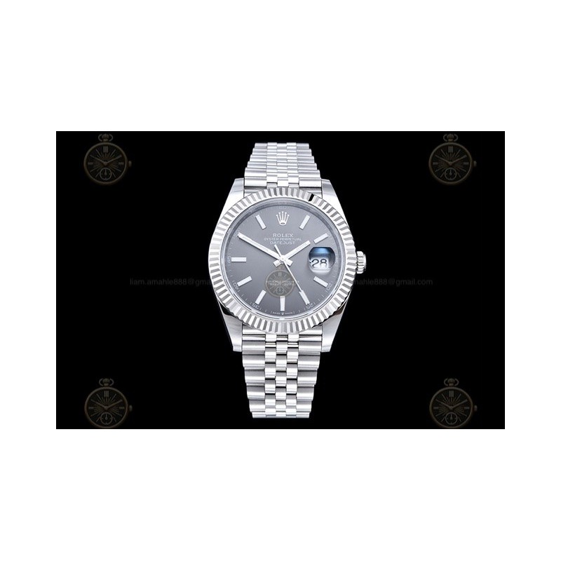 Datejust 41mm 904L SS/Flt/Jub Grey/Stk EWE A3235