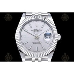 Datejust 41mm 904L SS/Flt/Jub Silver/Stk EWE A3235