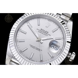 Datejust 41mm 904L SS/Flt/Jub Silver/Stk EWE A3235