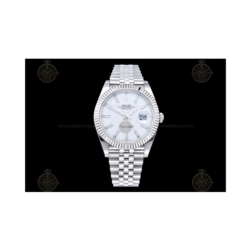 Datejust 41mm 904L SS/Flt/Jub White/Stk EWE A3235