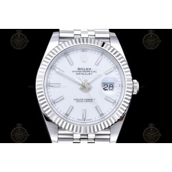 Datejust 41mm 904L SS/Flt/Jub White/Stk EWE A3235