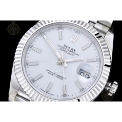 Datejust 41mm 904L SS/Flt/Jub White/Stk EWE A3235