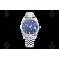 Datejust 41mm 904L SS/Flt/Jub Blue/Dia EWE A3235