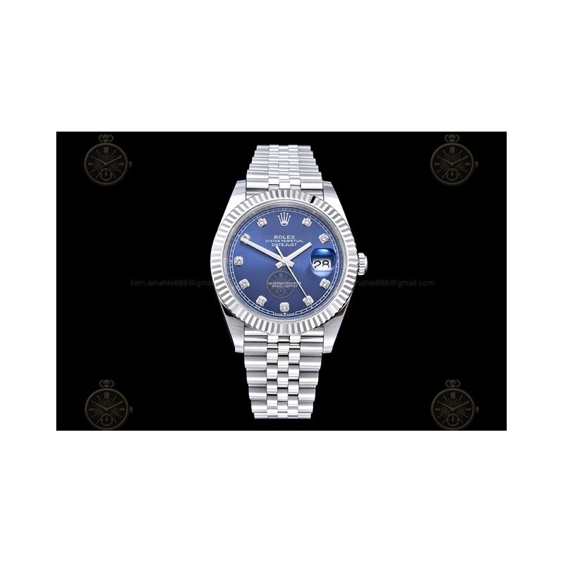 Datejust 41mm 904L SS/Flt/Jub Blue/Dia EWE A3235