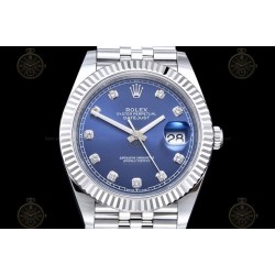 Datejust 41mm 904L SS/Flt/Jub Blue/Dia EWE A3235