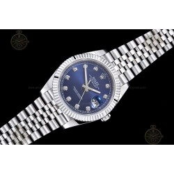 Datejust 41mm 904L SS/Flt/Jub Blue/Dia EWE A3235