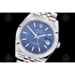 Datejust 41mm 904L SS/Flt/Jub Honeycomb Blue/Stk EWE A3235