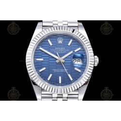 Datejust 41mm 904L SS/Flt/Jub Honeycomb Blue/Stk EWE A3235