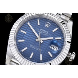 Datejust 41mm 904L SS/Flt/Jub Honeycomb Blue/Stk EWE A3235