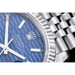 Datejust 41mm 904L SS/Flt/Jub Honeycomb Blue/Stk EWE A3235