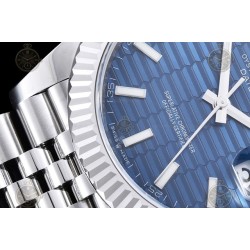 Datejust 41mm 904L SS/Flt/Jub Honeycomb Blue/Stk EWE A3235