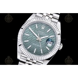 Datejust 41mm 904L SS/Flt/Jub Honeycomb Green/Stk EWE A3235