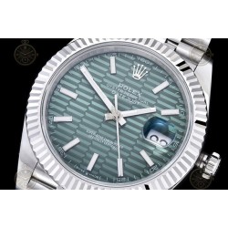 Datejust 41mm 904L SS/Flt/Jub Honeycomb Green/Stk EWE A3235