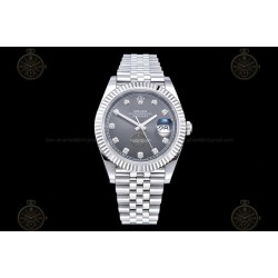 Datejust 41mm 904L SS/Flt/Jub Grey/Dia EWE A3235