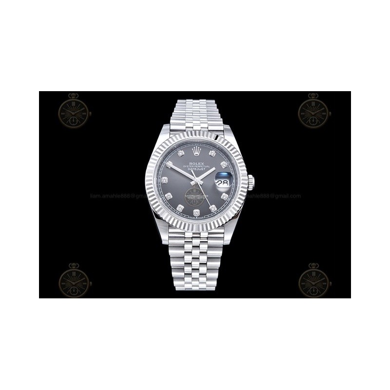 Datejust 41mm 904L SS/Flt/Jub Grey/Dia EWE A3235