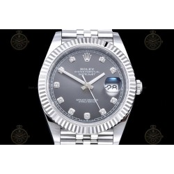 Datejust 41mm 904L SS/Flt/Jub Grey/Dia EWE A3235