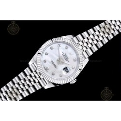 Datejust 41mm 904L SS/Flt/Jub White MOP/Dia EWE A3235