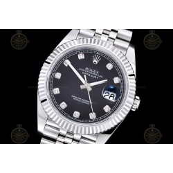 Datejust 41mm 904L SS/Flt/Jub Black/Dia EWE A3235