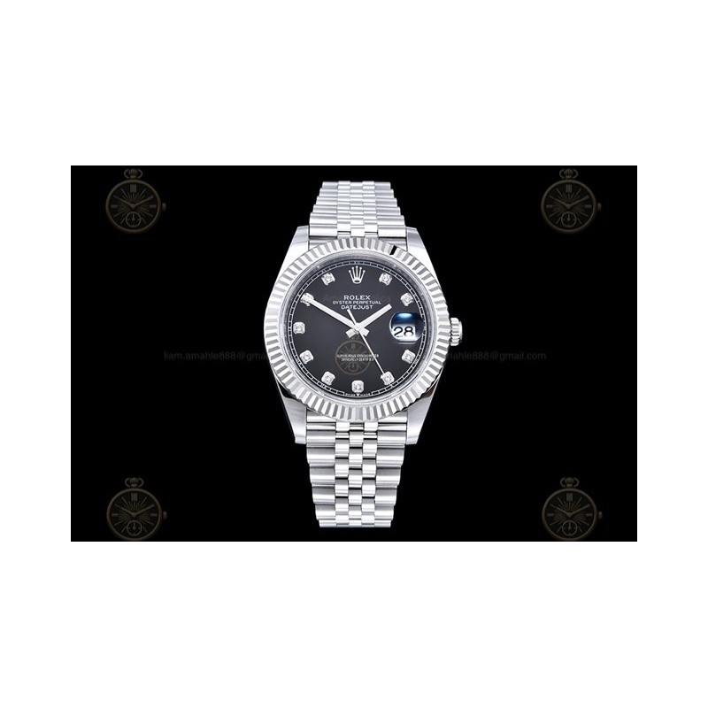 Datejust 41mm 904L SS/Flt/Jub Black/Dia EWE A3235