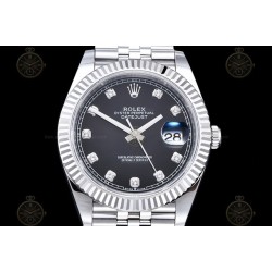 Datejust 41mm 904L SS/Flt/Jub Black/Dia EWE A3235