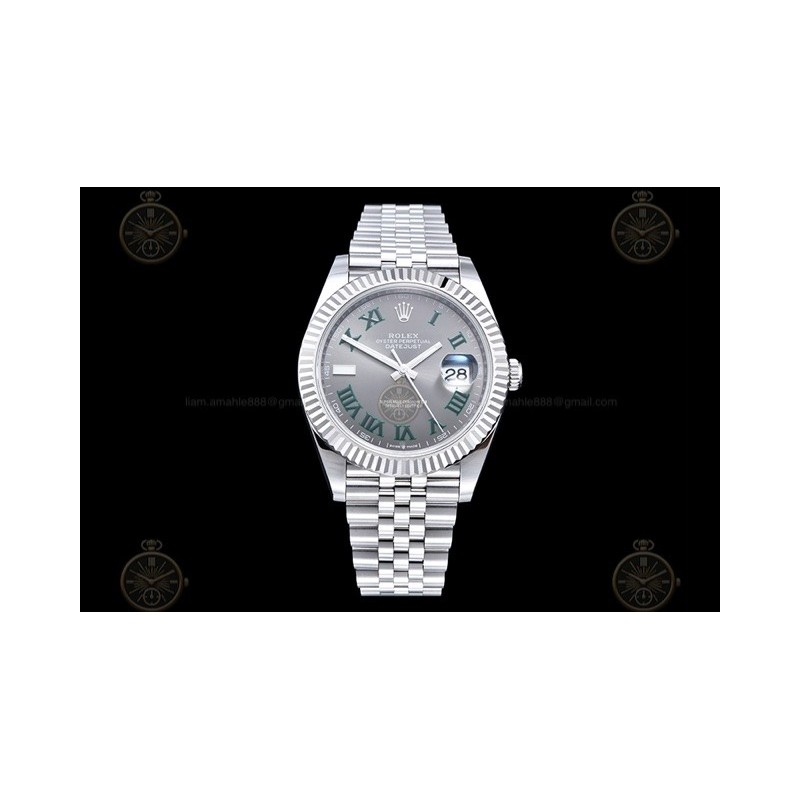 Datejust 41mm 904L SS/Flt/Jub Grey/Rmn EWE A3235