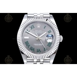 Datejust 41mm 904L SS/Flt/Jub Grey/Rmn EWE A3235