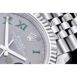 Datejust 41mm 904L SS/Flt/Jub Grey/Rmn EWE A3235