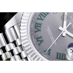 Datejust 41mm 904L SS/Flt/Jub Grey/Rmn EWE A3235