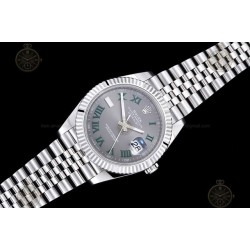 Datejust 41mm 904L SS/Flt/Jub Grey/Rmn EWE A3235