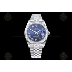 Datejust 41mm 904L SS/Flt/Jub Blue/Rmn EWE A3235