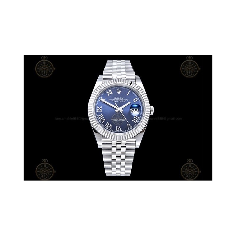 Datejust 41mm 904L SS/Flt/Jub Blue/Rmn EWE A3235