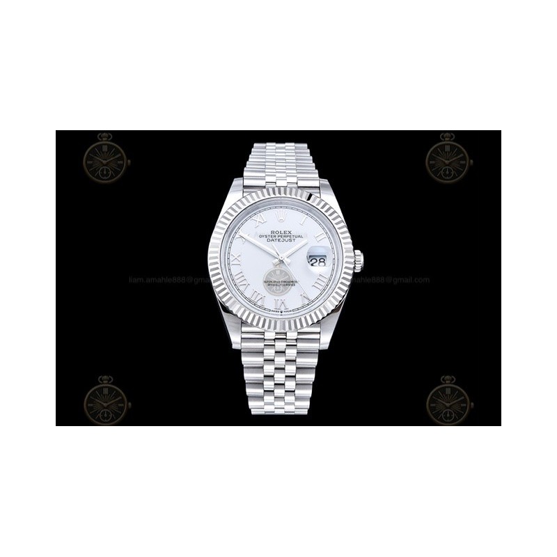 Datejust 41mm 904L SS/Flt/Jub White/Rmn EWE A3235