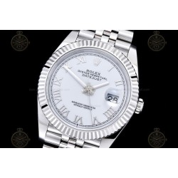 Datejust 41mm 904L SS/Flt/Jub White/Rmn EWE A3235