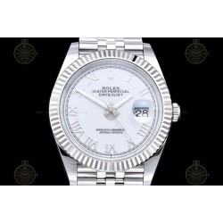 Datejust 41mm 904L SS/Flt/Jub White/Rmn EWE A3235