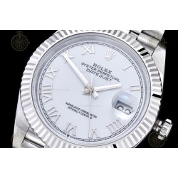 Datejust 41mm 904L SS/Flt/Jub White/Rmn EWE A3235