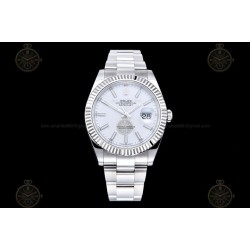 Datejust 41mm 904L SS/Flt/Oys White/Stk EWE A3235