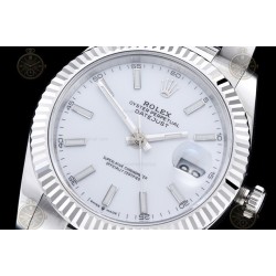 Datejust 41mm 904L SS/Flt/Oys White/Stk EWE A3235