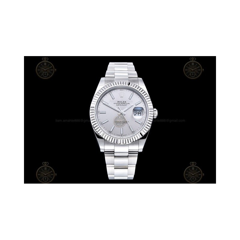 Datejust 41mm 904L SS/Flt/Oys Silver/Stk EWE A3235