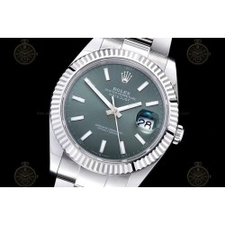 Datejust 41mm 904L SS/Flt/Oys Green/Stk EWE A3235