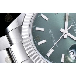 Datejust 41mm 904L SS/Flt/Oys Green/Stk EWE A3235