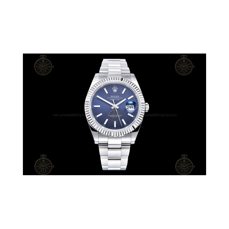 Datejust 41mm 904L SS/Flt/Oys Blue/Stk EWE A3235