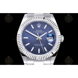 Datejust 41mm 904L SS/Flt/Oys Blue/Stk EWE A3235