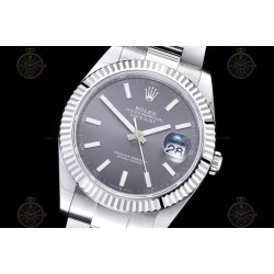 Datejust 41mm 904L SS/Flt/Oys Grey/Stk EWE A3235